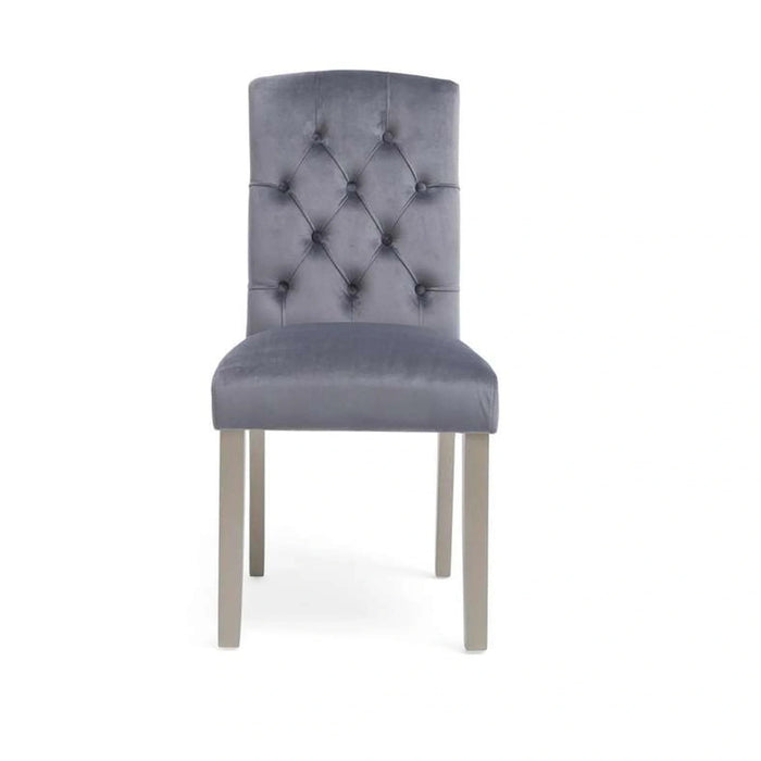 Elke Dining Chair With Tufting - Grey Gold Pan Home