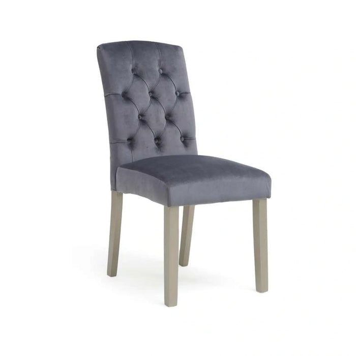 Elke Dining Chair With Tufting - Grey Gold Pan Home