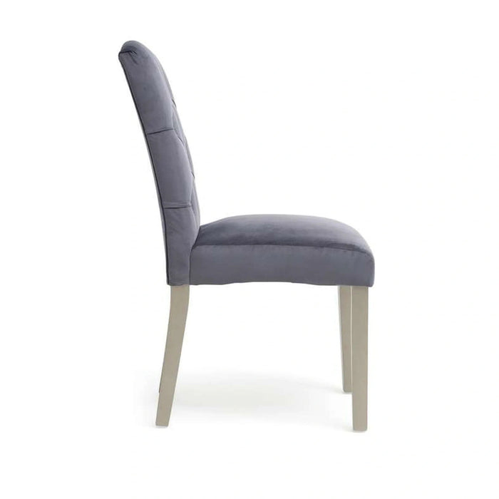 Elke Dining Chair With Tufting - Grey Gold Pan Home