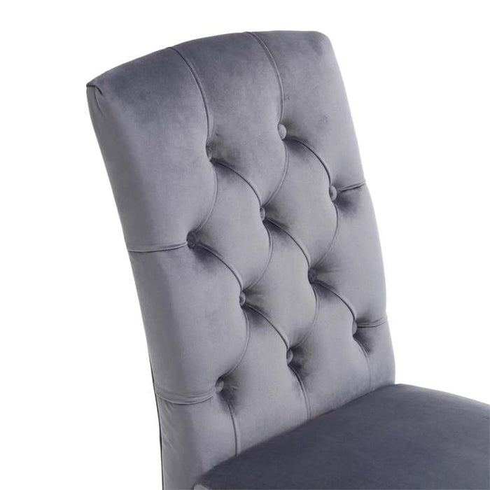 Elke Dining Chair With Tufting - Grey Gold Pan Home