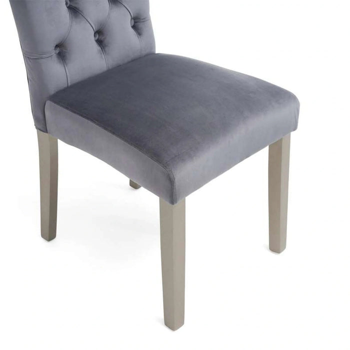 Elke Dining Chair With Tufting - Grey Gold Pan Home