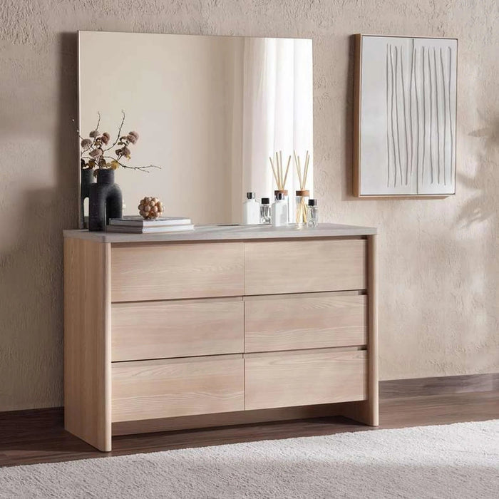 Ellery Dresser With Mirror - Natural Pan Home