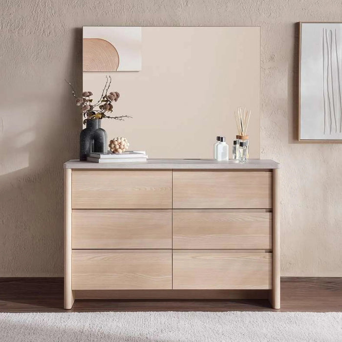 Ellery Dresser With Mirror - Natural Pan Home