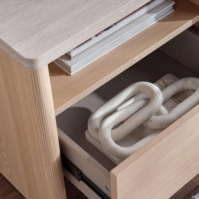 Ellery Night Stand With 1 Drawer - Natural Pan Home