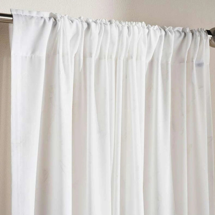 Ellington Foil Organza Sheer 2 Piece Curtain Set 135X240Cm - Gold Pan Home