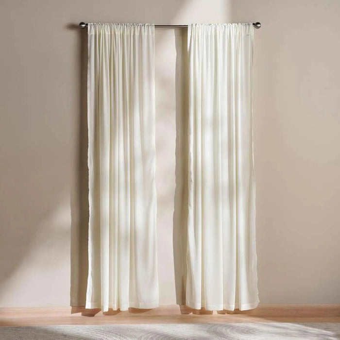 Ellington Organza Sheer 2 Piece Curtain Set 135X300Cm - Beige Pan Home
