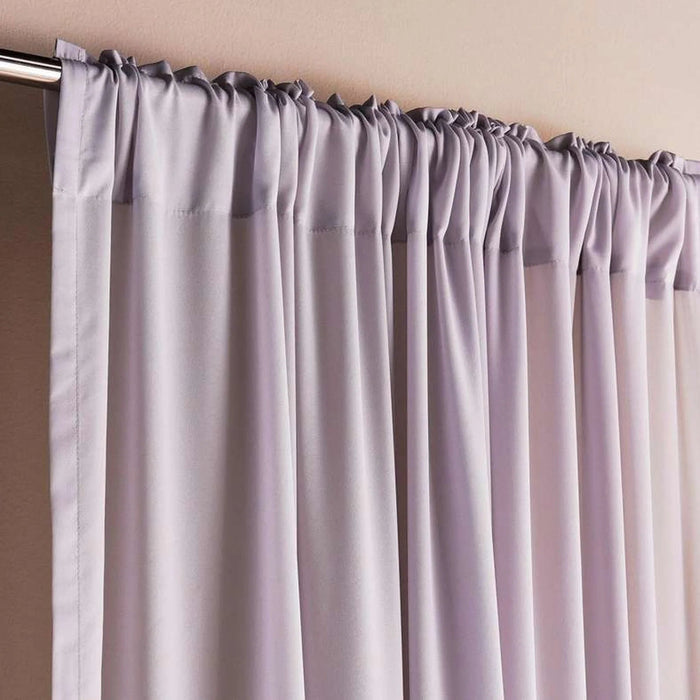 Ellington Organza Sheer 2 Piece Curtain Set 135X300Cm - Silver Grey Pan Home