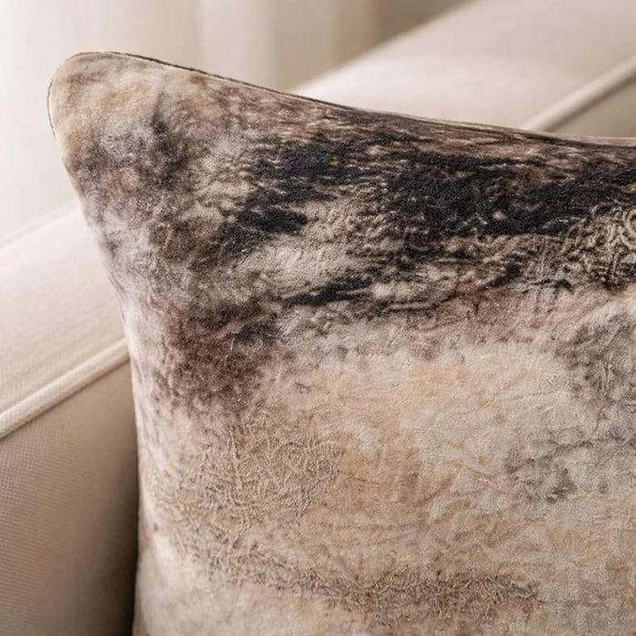 Elliot Velvet Printed Down Alternative Filled Cushion 35X50Cm - Beige Pan Home