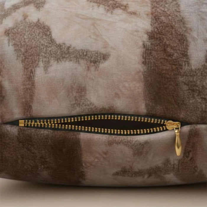 Elliot Velvet Printed Down Alternative Filled Cushion 35X50Cm - Beige Pan Home