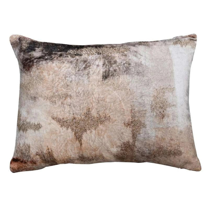 Elliot Velvet Printed Down Alternative Filled Cushion 35X50Cm - Beige Pan Home