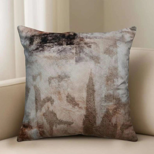 Elliot Velvet Printed Down Alternative Filled Cushion 50X50Cm - Beige Pan Home