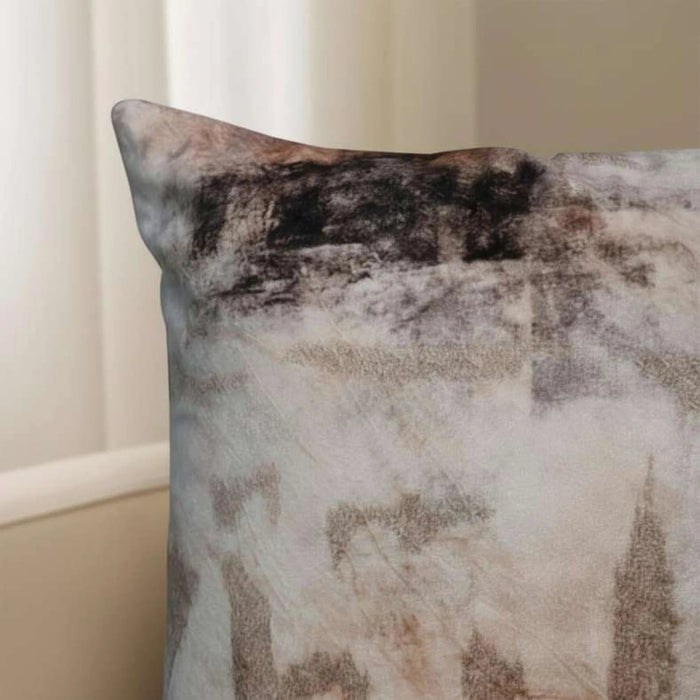 Elliot Velvet Printed Down Alternative Filled Cushion 50X50Cm - Beige Pan Home