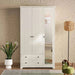Ellon Kids 3 Door Wardrobe With Mirror - White Pan Home