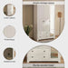 Ellon Kids 3 Door Wardrobe With Mirror - White Pan Home