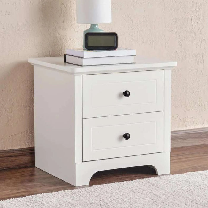 Ellon Kids Night Stand With 2 Drawer - White