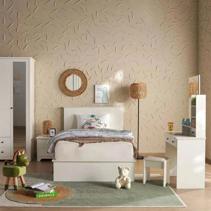 Ellon Kids Single Bed 120X200Cm - White Pan Home