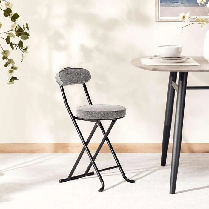 Elmer Folding Chair - Grey Black
