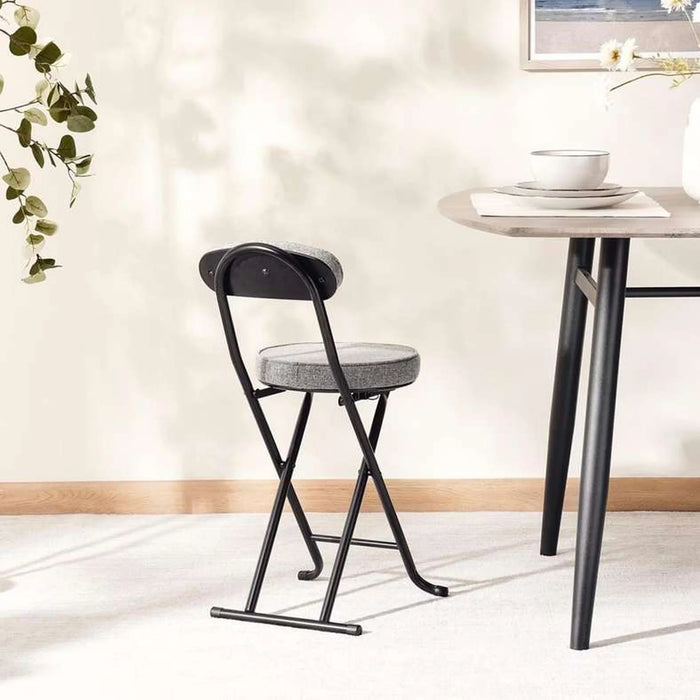 Elmer Folding Chair - Grey Black
