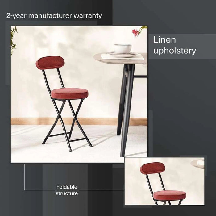 Elmer Folding Chair - Red Black