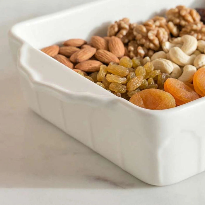 Elmira Porcelain Rectangular Baking Dish 21X12.5X4Cm -White Pan Home