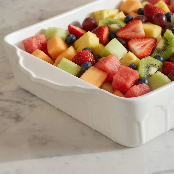 Elmira Porcelain Rectangular Baking Dish 39.7X23X6Cm -White Pan Home