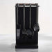 Elnaz 24-Piece Cutlery Set With Stand -Black Pan Home