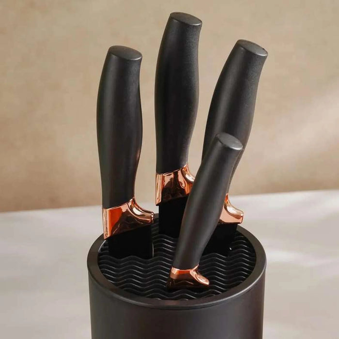 Elnido 5-Piece Knife Block Set -Black