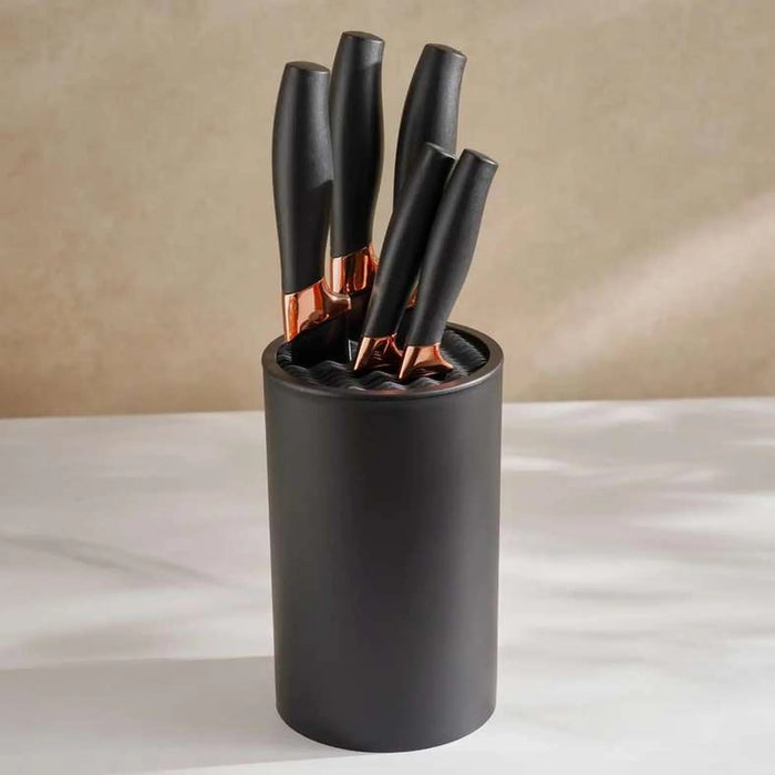 Elnido 5-Piece Knife Block Set -Black