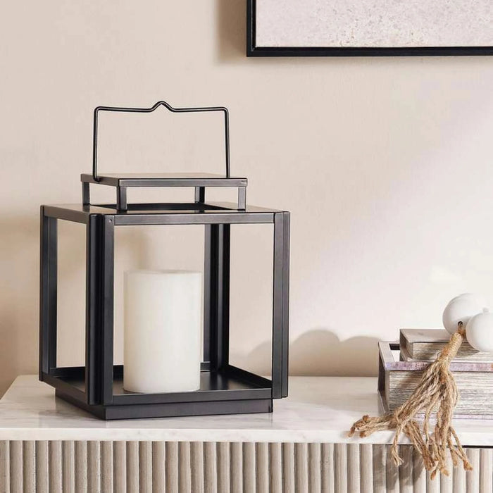 Elnur Metal Lantern 25.5X25.5X29Cm - Black