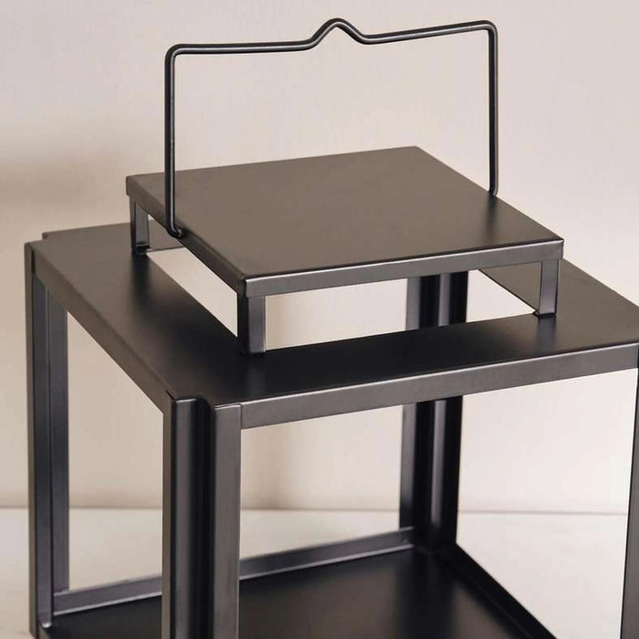 Elnur Metal Lantern 25.5X25.5X29Cm - Black
