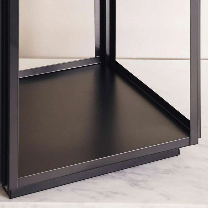 Elnur Metal Lantern 30.5X30.5X54Cm - Black