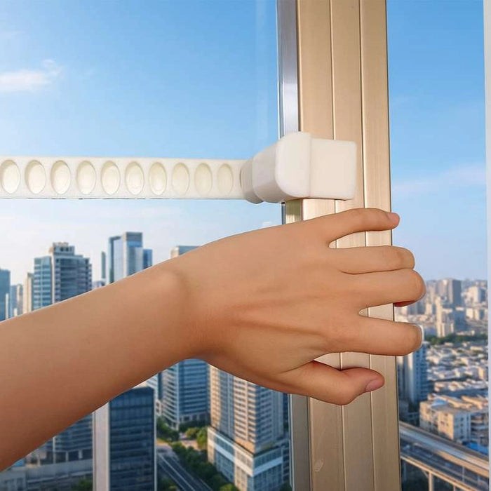Eludir 2 Pieces Sliding Window Lock Set - White Pan Home