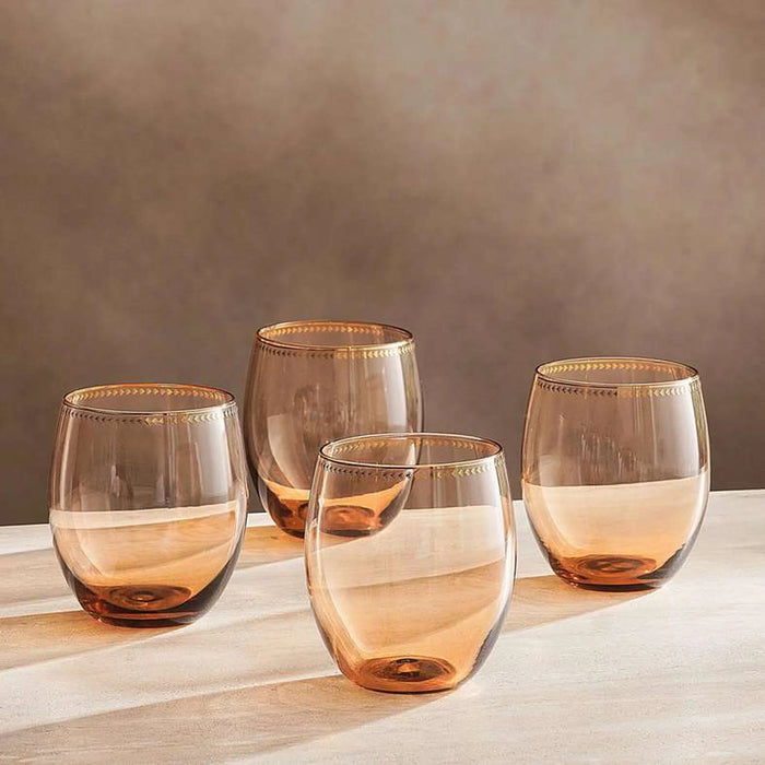 Elven 4-Piece Dof Glass Set 460Ml -Amber