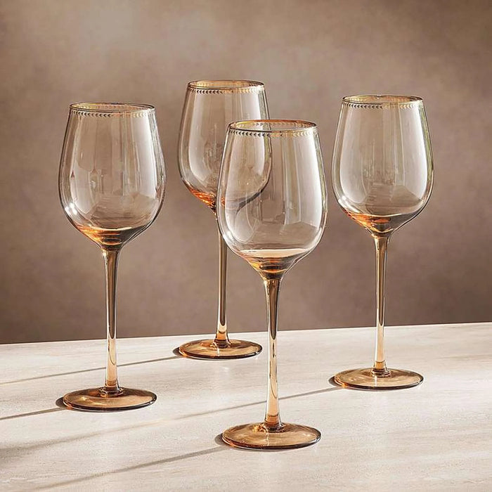 Elven 4-Piece Stemware Glass Set 410Ml -Amber