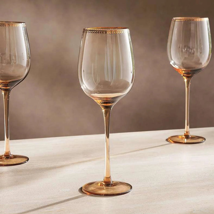 Elven 4-Piece Stemware Glass Set 410Ml -Amber