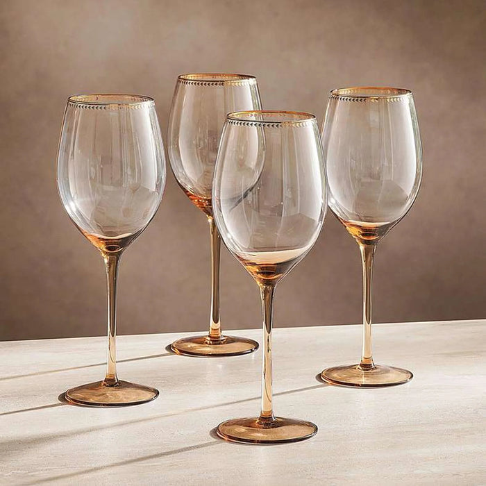 Elven 4-Piece Stemware Glass Set 530Ml -Amber