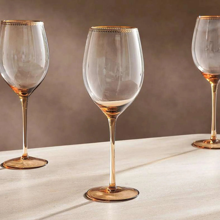 Elven 4-Piece Stemware Glass Set 530Ml -Amber