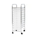 Elwood 10 Tier Drawer Rolling Cart - White Pan Home