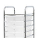Elwood 10 Tier Drawer Rolling Cart - White Pan Home