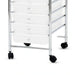 Elwood 10 Tier Drawer Rolling Cart - White Pan Home