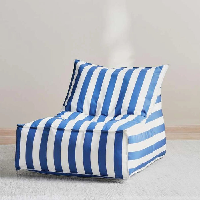 Elysian Stripe Indoor/Outdoor Chair Bean Bag Large - Blue Pan Home