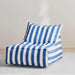 Elysian Stripe Indoor/Outdoor Chair Bean Bag Large - Blue Pan Home