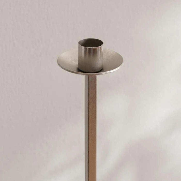 Ember Metal Taper Candle Holder 9.5X9.5X48.5Cm - Nickel