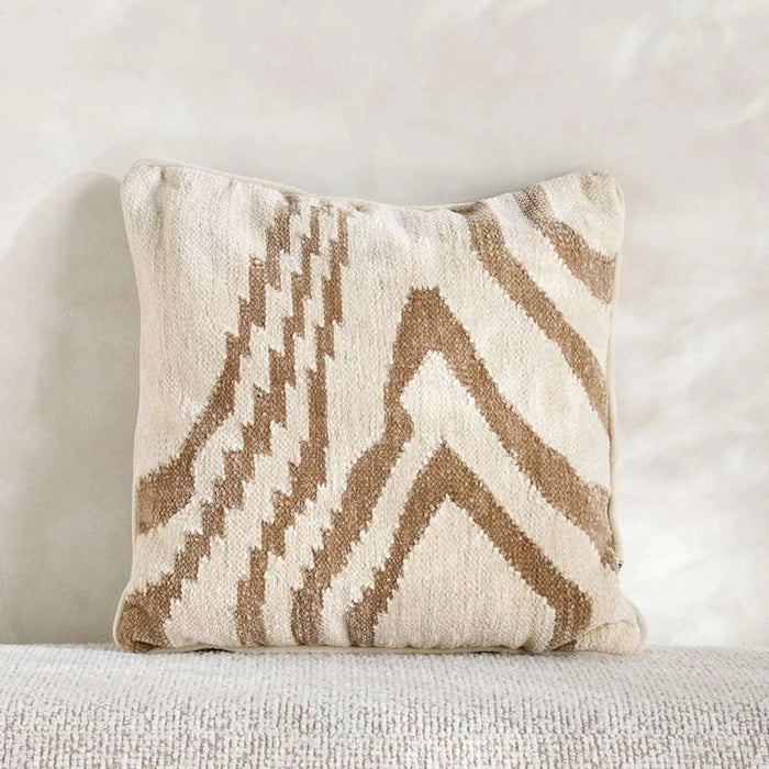 Emberlux Handwoven Chenille Down Alt Filled Cushion 50X50Cm - Ivory Pan Home