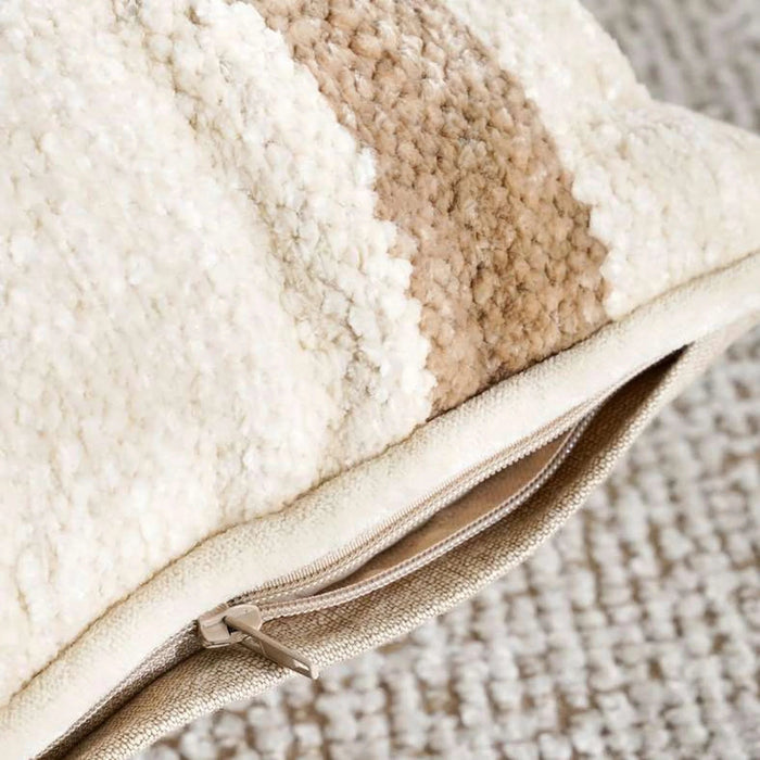 Emberlux Handwoven Chenille Down Alt Filled Cushion 50X50Cm - Ivory Pan Home