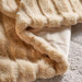 Embriva Ribbed Fur Blanket 150X200Cm - Beige Pan Home