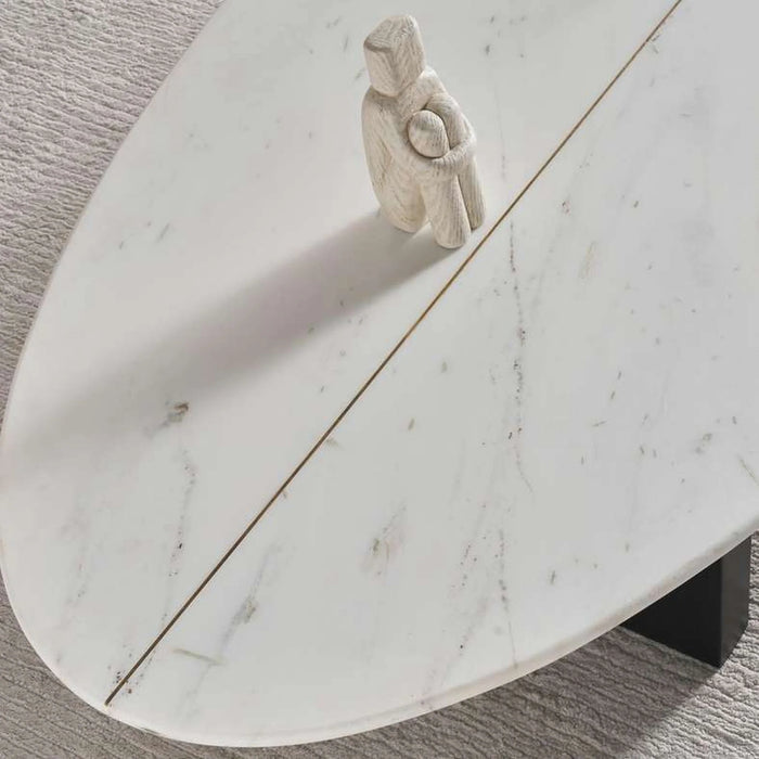 Emeline Coffee Table Marble - White & Black