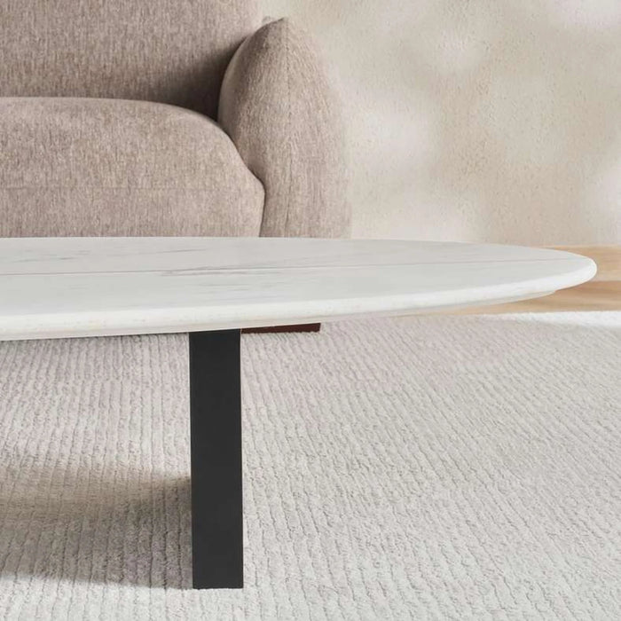 Emeline Coffee Table Marble - White & Black