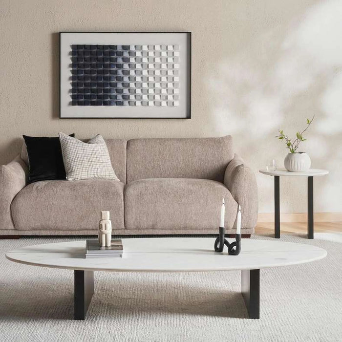 Emeline Coffee Table Marble - White & Black