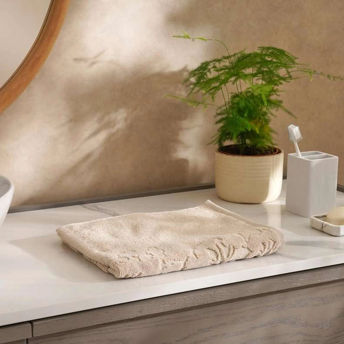Emily Shimmer Jq Hand Towel 50X90 Cm-Beige